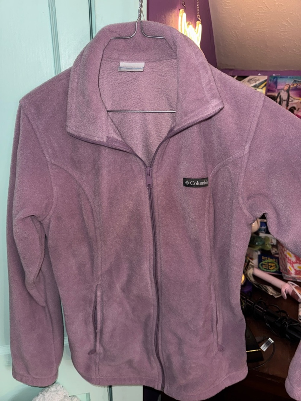 Columbia Women's Light Purple Full-Zip Fleece Jacket